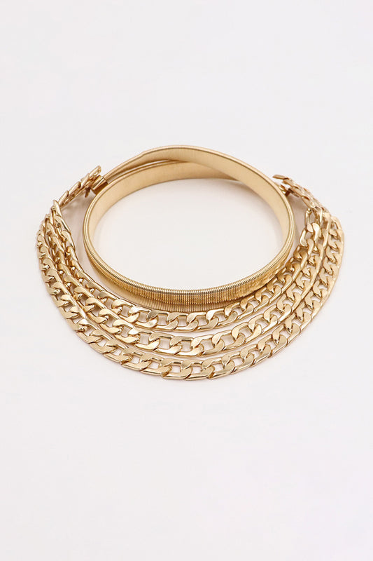 Metal Triple-Layered Chain Belt Carauana Store