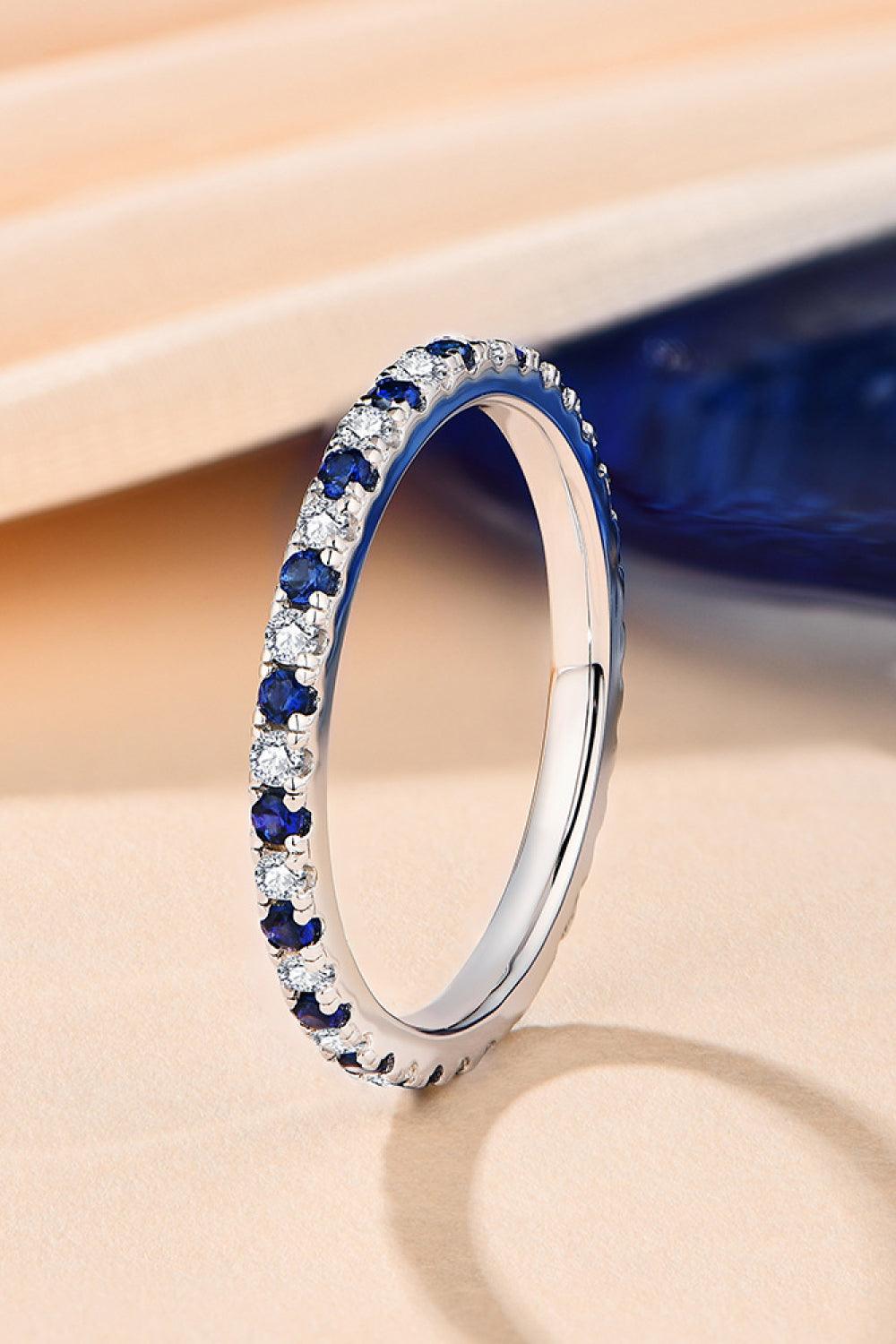 Moissanite Lab-Grown Sapphire Rings Carauana Store