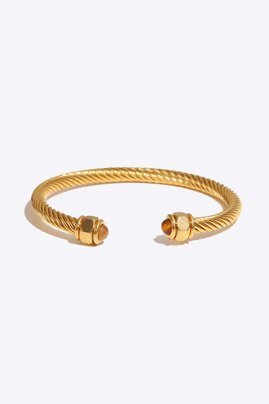 Stainless Steel Twisted C-Shaped Bracelet Carauana Store