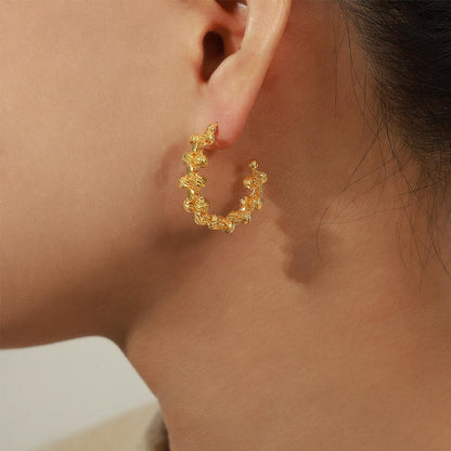 Titanium Steel C-Hoop Earrings Carauana Store