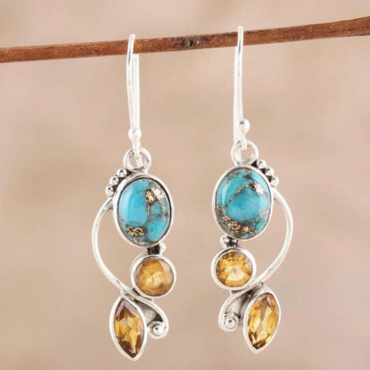 Geometric Alloy Dangle earrings Carauana Store