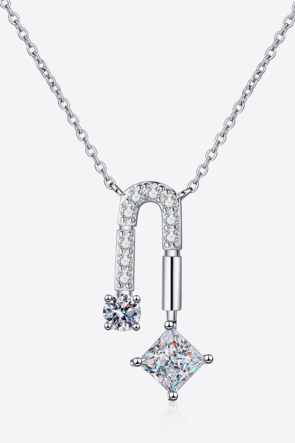 1.3 Carat Moissanite 925 Sterling Silver Necklace Carauana Store