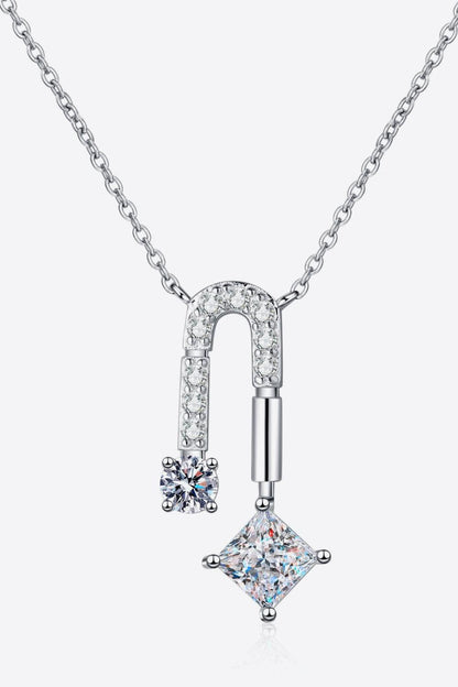 1.3 Carat Moissanite 925 Sterling Silver Necklace Carauana Store