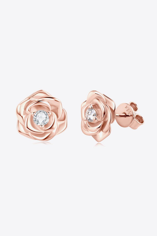 Adored Moissanite Flower 925 Sterling Silver Earrings Carauana Store