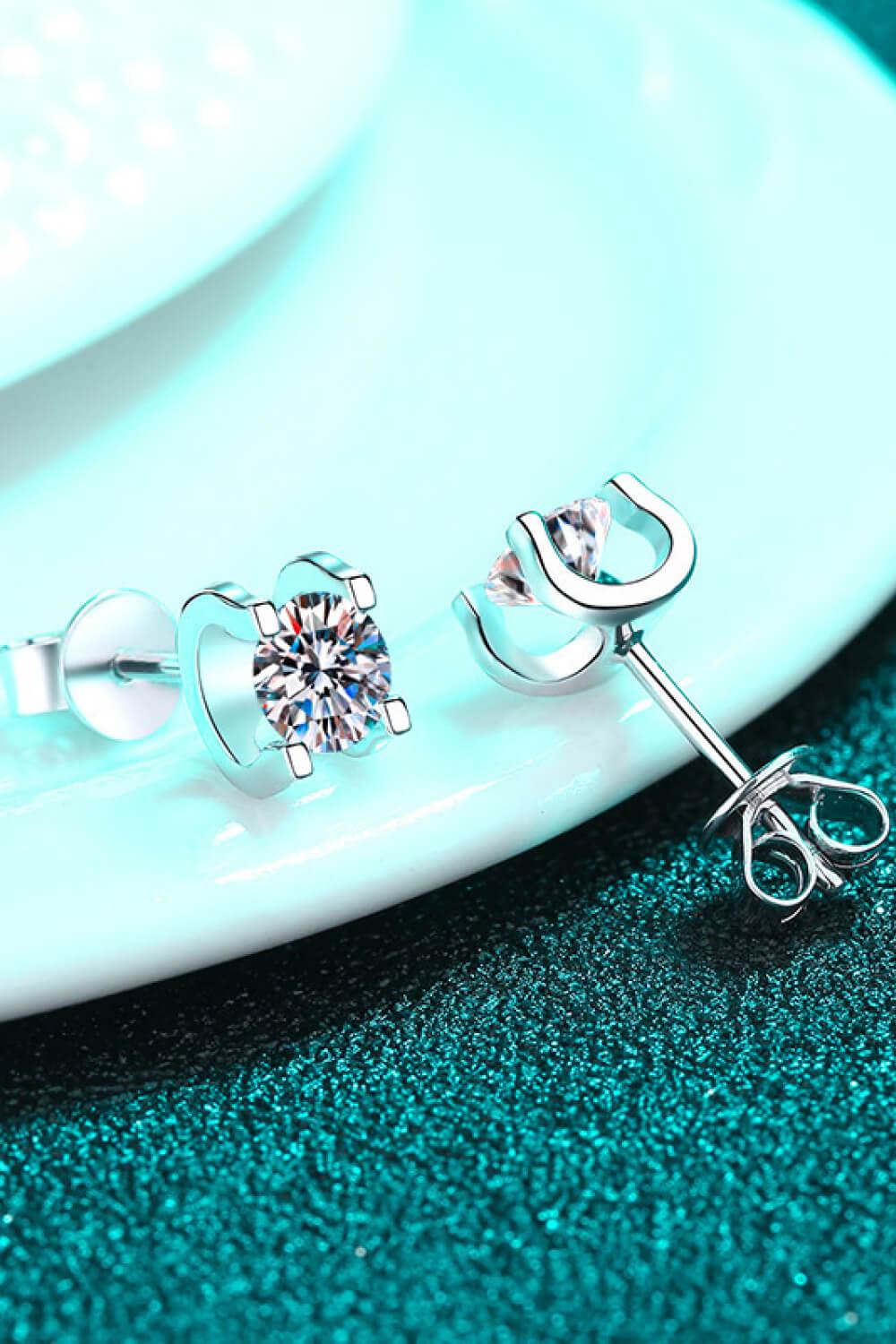 Limitless Love 1 Carat Moissanite Stud Earrings Carauana Store