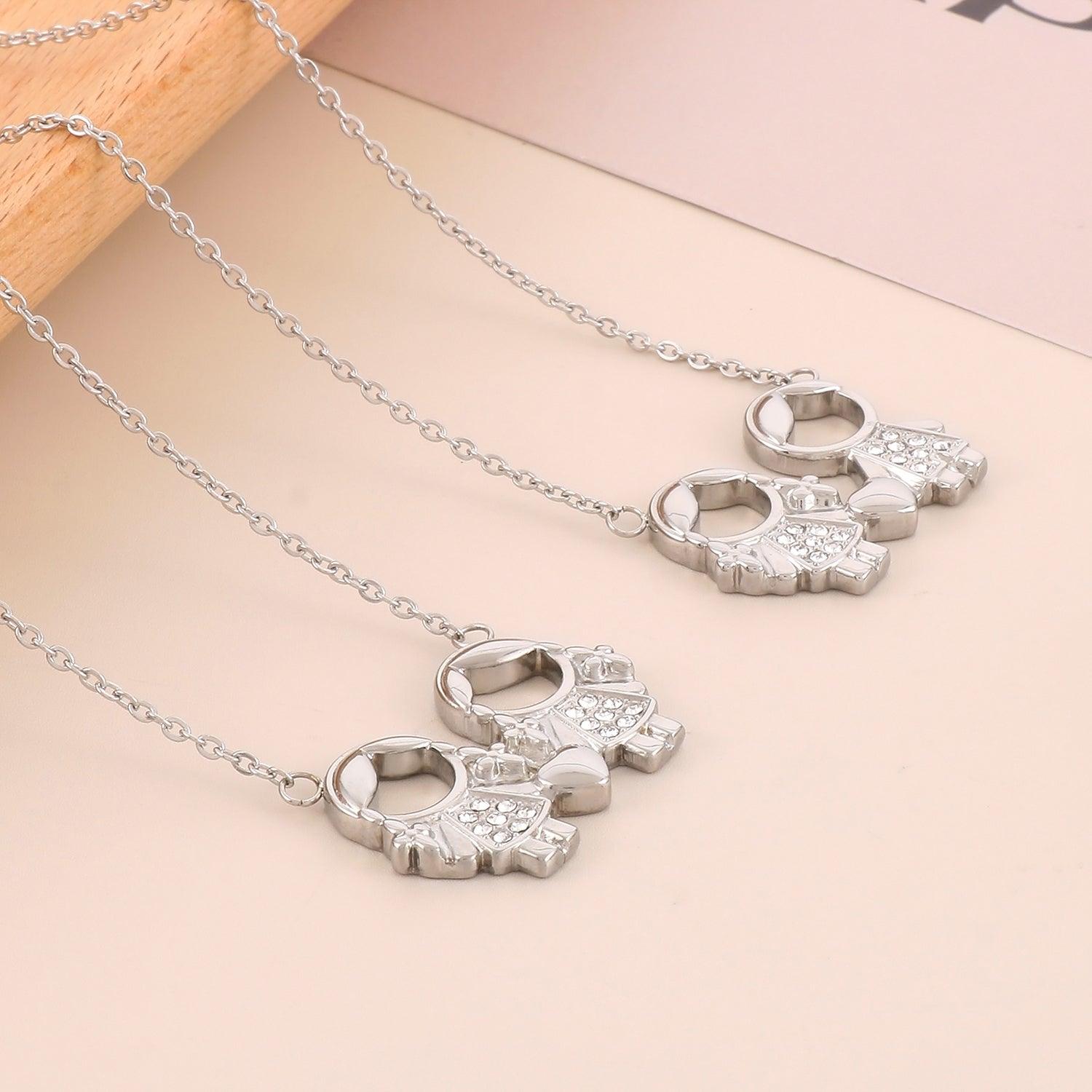 Pendant Rhinestone Stainless Steel Necklace Carauana Store