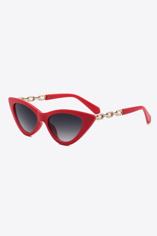 Chain Detail Cat-Eye Sunglasses Carauana Store