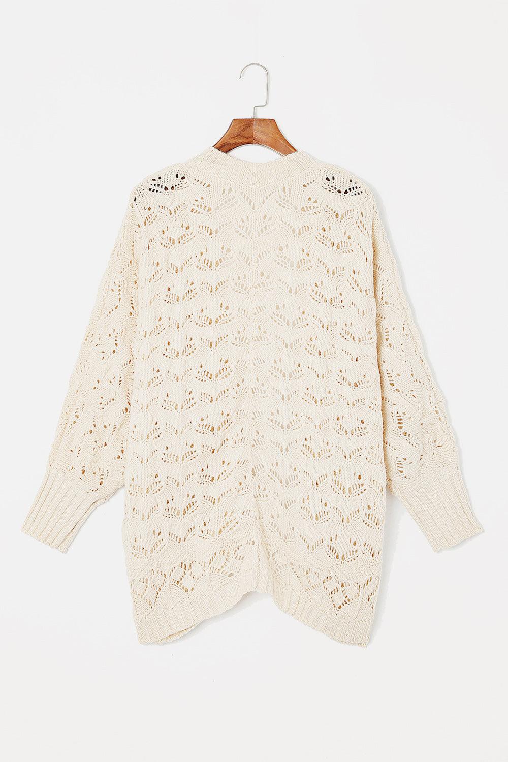 Plus Size Open Front Long Sleeve Cardigan Carauana Store