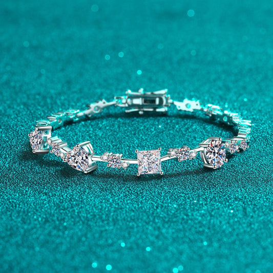 6.2 Carat Moissanite 925 Sterling Silver Bracelet Carauana Store