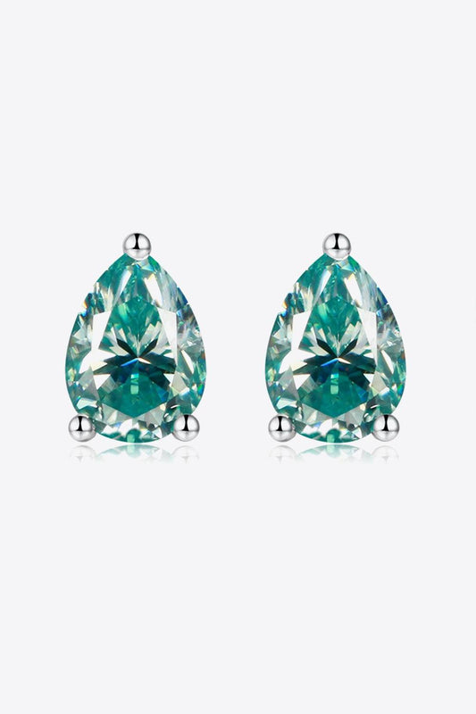 2 Carat Moissanite Teardrop Earrings Carauana Store