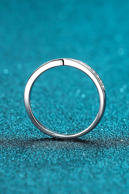 Moissanite Rhodium-Plated Ring Carauana Store