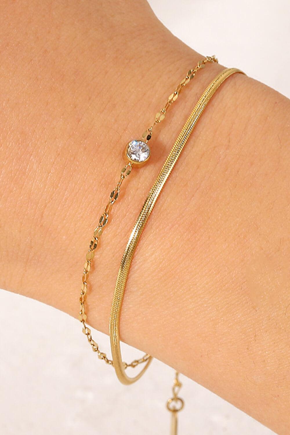 Icing on the Cake Rhinestone Double-Layered Bracelet Carauana Store