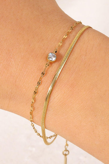 Icing on the Cake Rhinestone Double-Layered Bracelet Carauana Store