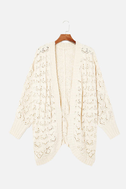 Plus Size Open Front Long Sleeve Cardigan Carauana Store