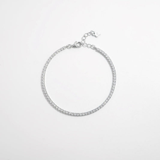 925 Sterling Silver Inlaid Zircon Bracelet Carauana Store