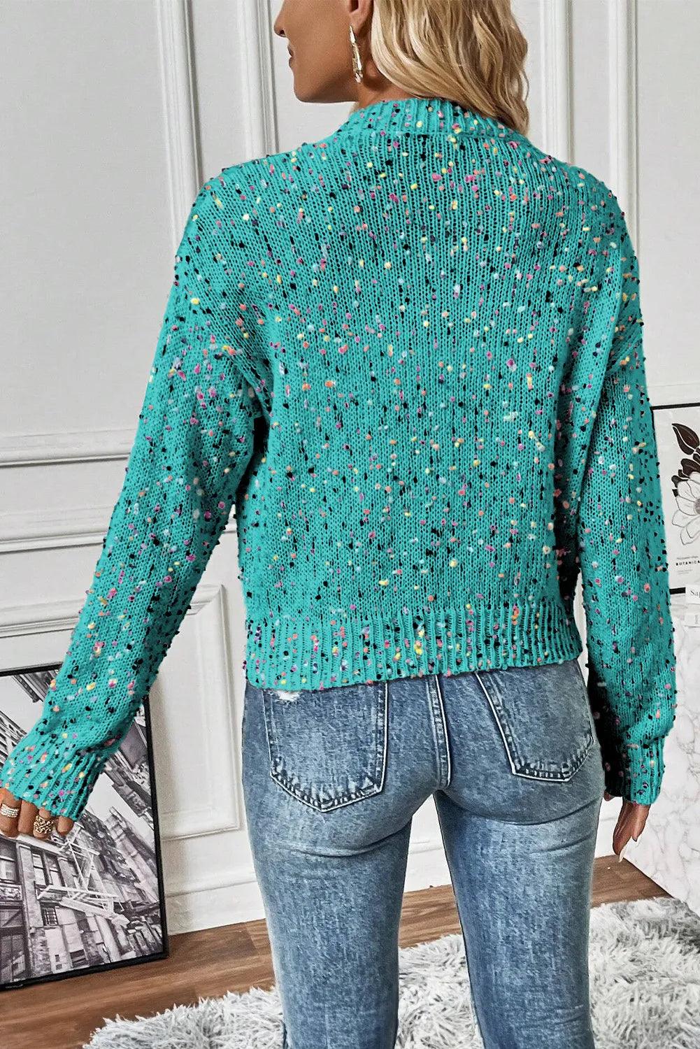 Confetti Button Up Long Sleeve Cardigan Carauana Store
