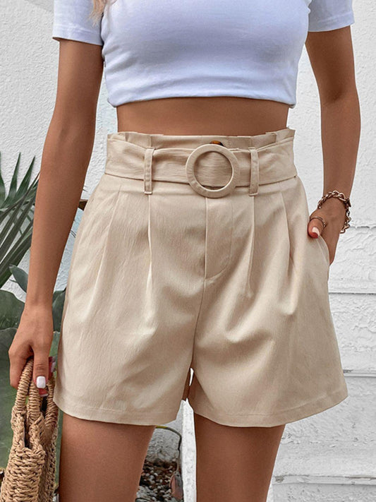 Belted Shorts with Pockets Carauana Store