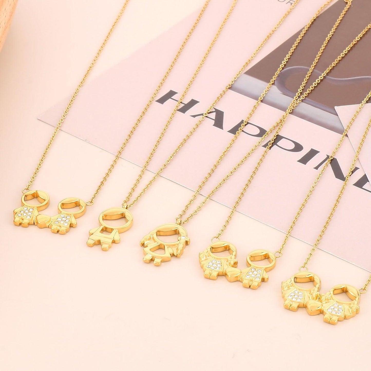 Pendant Rhinestone Stainless Steel Necklace Carauana Store