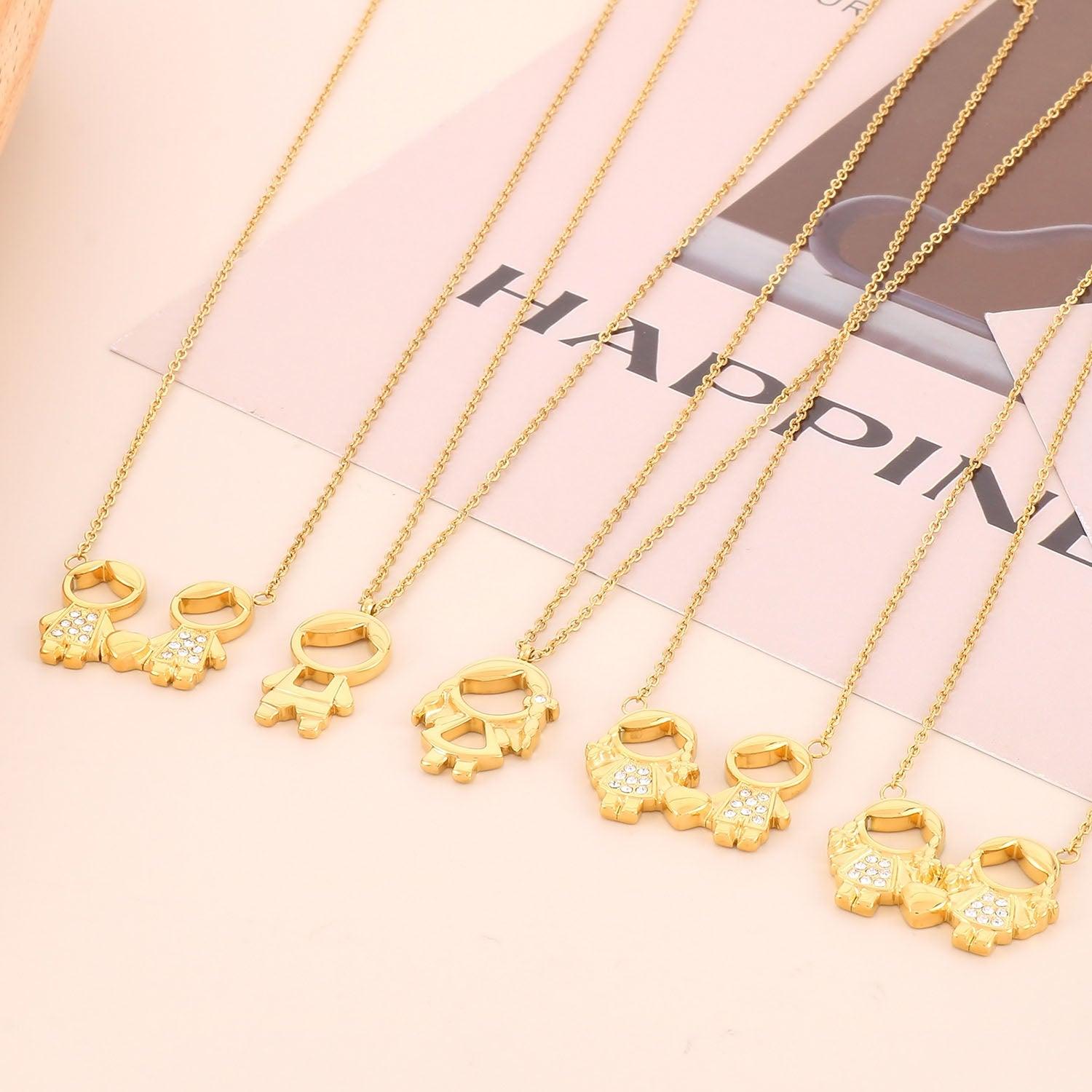 Pendant Rhinestone Stainless Steel Necklace Carauana Store