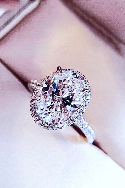 2 Carat Moissanite Platinum-Plated Ring Carauana Store
