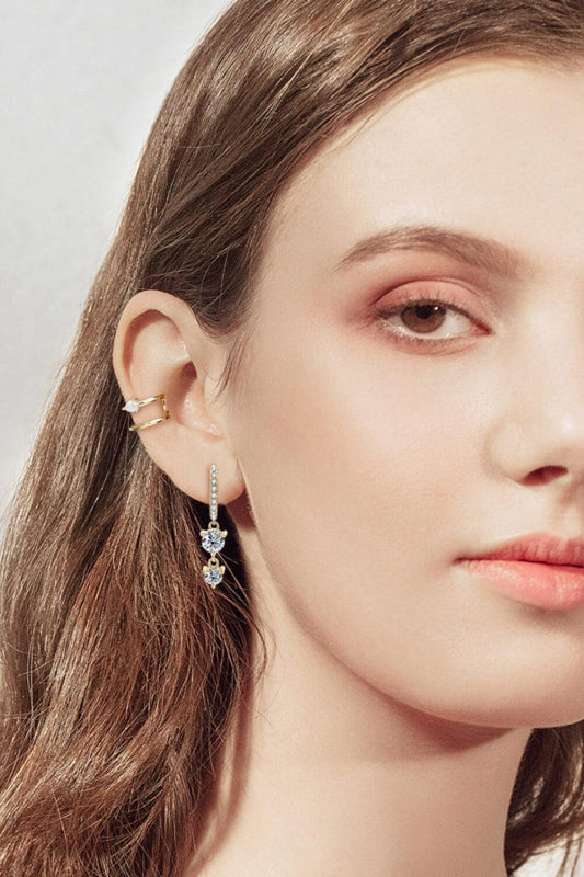 Adored Be The One Moissanite Drop Earrings Carauana Store
