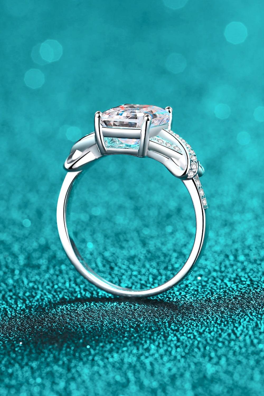 3 Carat Moissanite Sterling Silver Ring Carauana Store