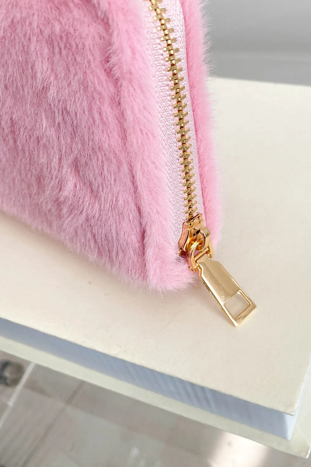 Solid Color Fluff Rectangle Wallet Carauana Store