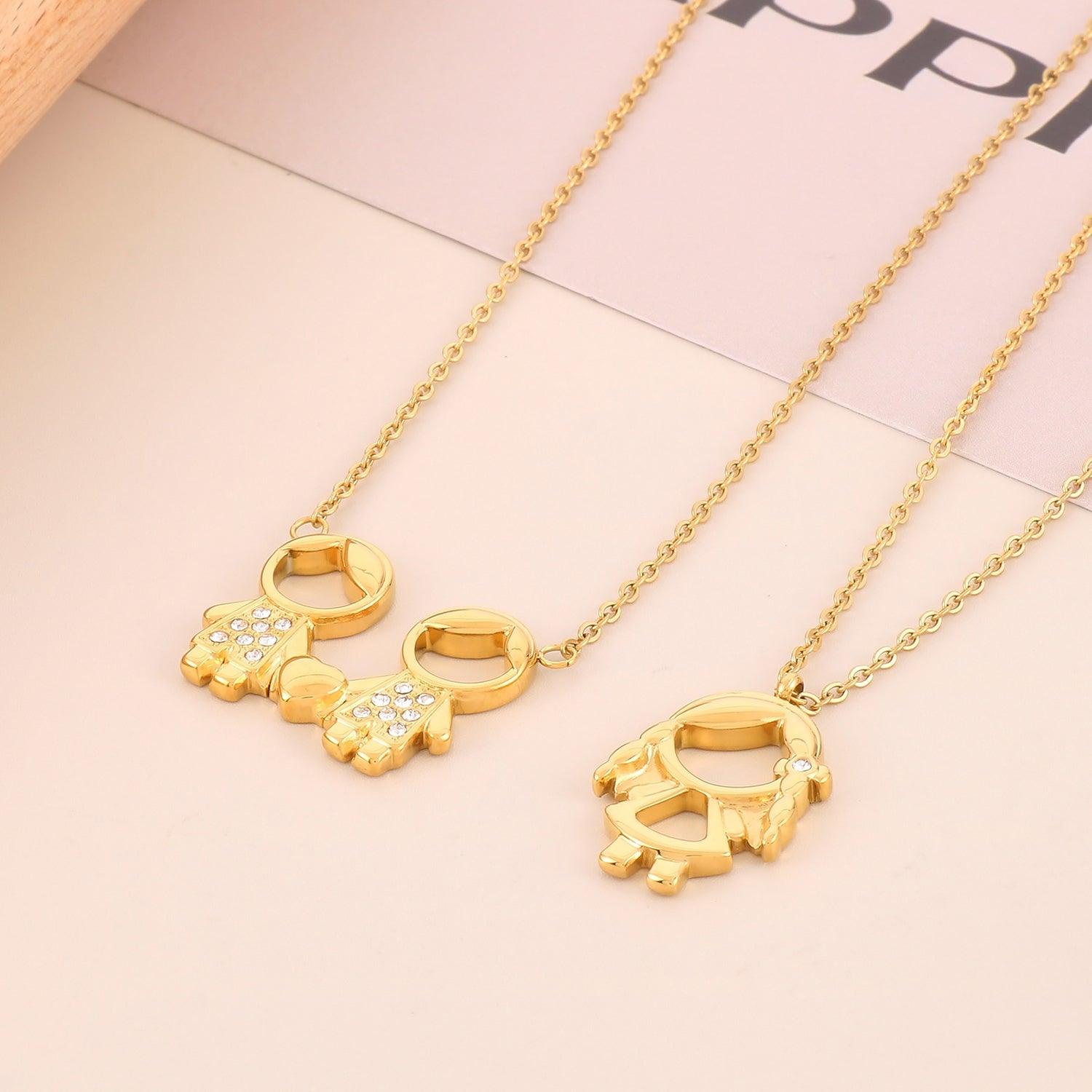Pendant Rhinestone Stainless Steel Necklace Carauana Store