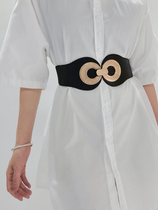 Alloy Buckle Elastic PU Belt Carauana Store