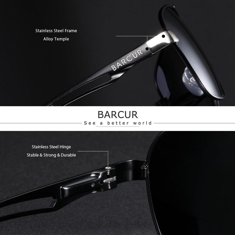 BARCUR Pilot Night View Sunglasses Polarized