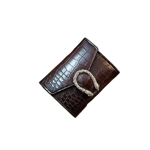 Carauana compact wallet crocodile pattern