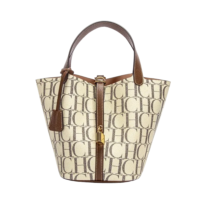 Handbag with monogram pattern