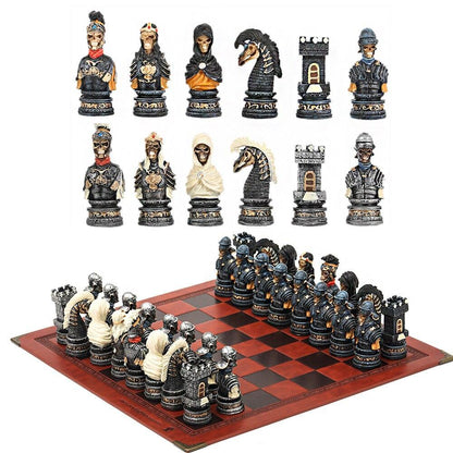 Chess Desktop Intelligence Game Movie Theme Toy Luxury Knight Hand-painted