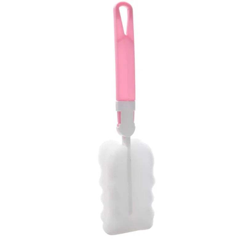 Cleaning brush with pink handle