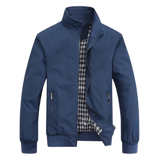 DEE MOONLY Casual Hooded Bomber Jacket for Men L–6XL FRONT BLUE