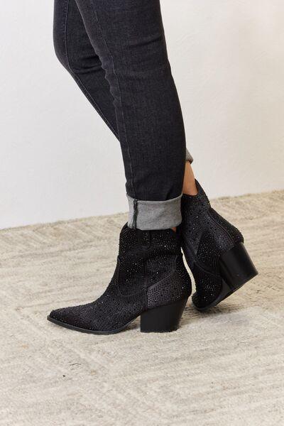 East Lion Corp Rhinestone Ankle Cowboy Boots Carauana Store