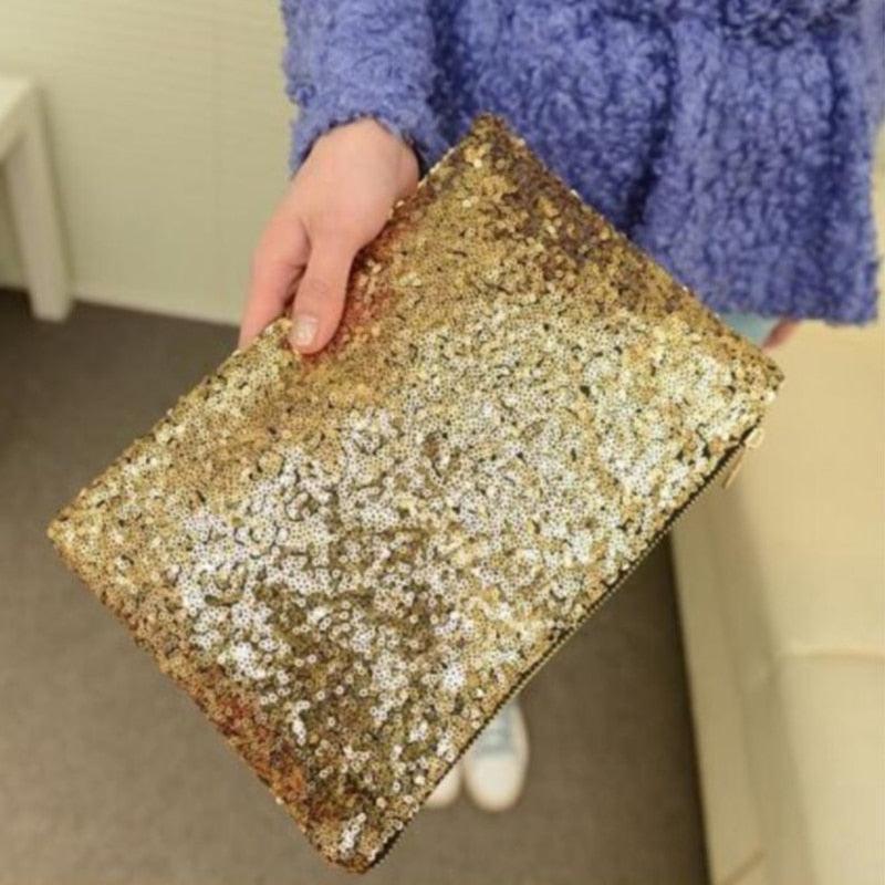 Evening Clutch Bag Glitter Sequin Handbag