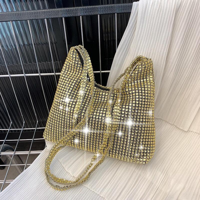 Fashion Rhinestone Shiny Handbag Evening Clutch Tote Bags