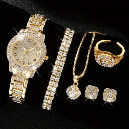 Fashion &amp; Casual Quartz Watch with Rhinestone Bracelet - Elegant Design