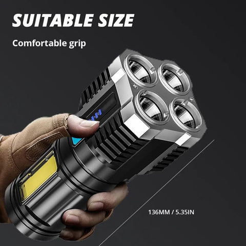 High-Performance LED Flashlight S-422 | Adventure, Camping, Hiking