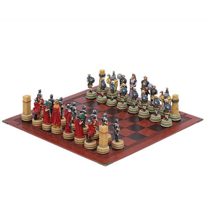 Historical Theme Resin Chess Figures 32 Painted Chess Game Gift Collection