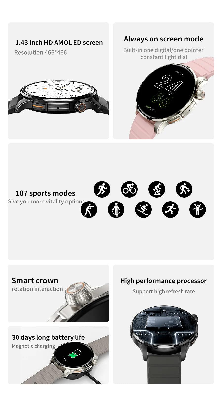 LEMFO J45 Amoled Smartwatch: Where Performance Meets Elegance [Stock]