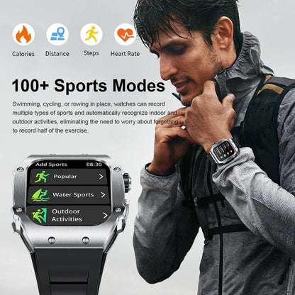 LIGE Smart Watch For Men Waterproof Bluetooth Call Heart Rate Monitor