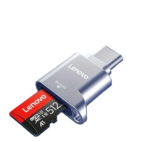 Lenovo USB-C-zu-SD/TF-2-in-1-Kartenleser, 5 Gbit/s, Plug-and-Play 