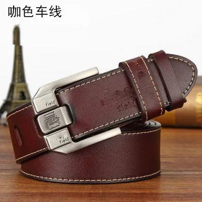 Luxury Belt for Men Genuine Leather Belt Metal Pin Buckle High Quality Famous Brand Designer Waist Strap Belts for Jeans Men