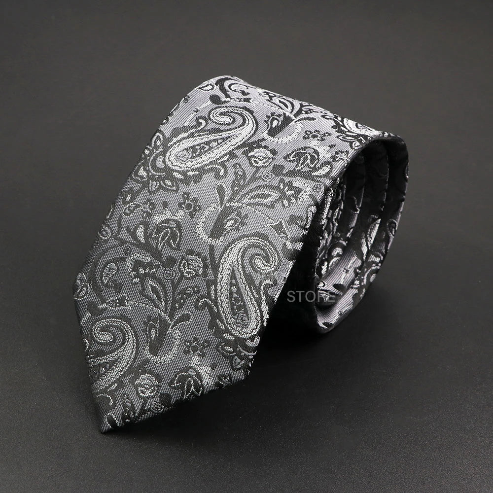 Patterned tie on a dark background