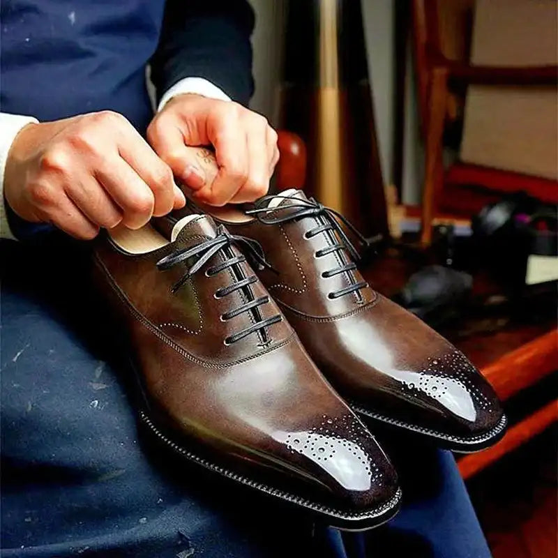 Oxfords Shoes Business for Men Brown Black CaRaUaNa Fashion