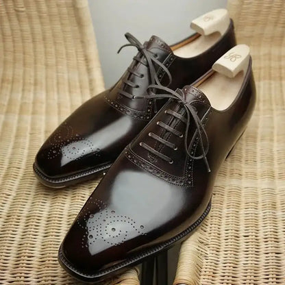 Oxfords Shoes Business for Men Brown Black CaRaUaNa Fashion