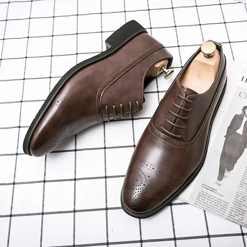 Oxfords Shoes Business for Men Brown Black CaRaUaNa Fashion