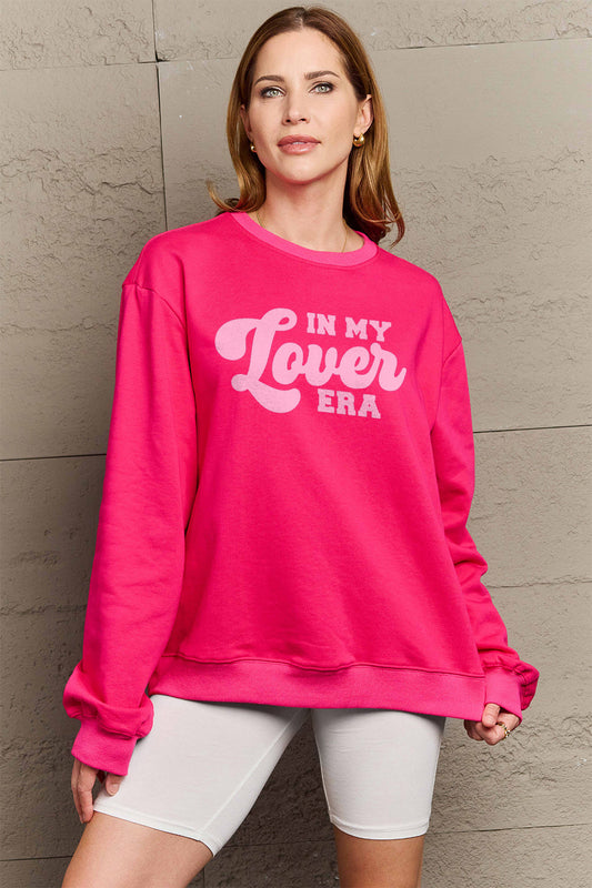 Simply Love Full Size IN MY LOVER ERA Round Neck Sweatshirt Carauana Store